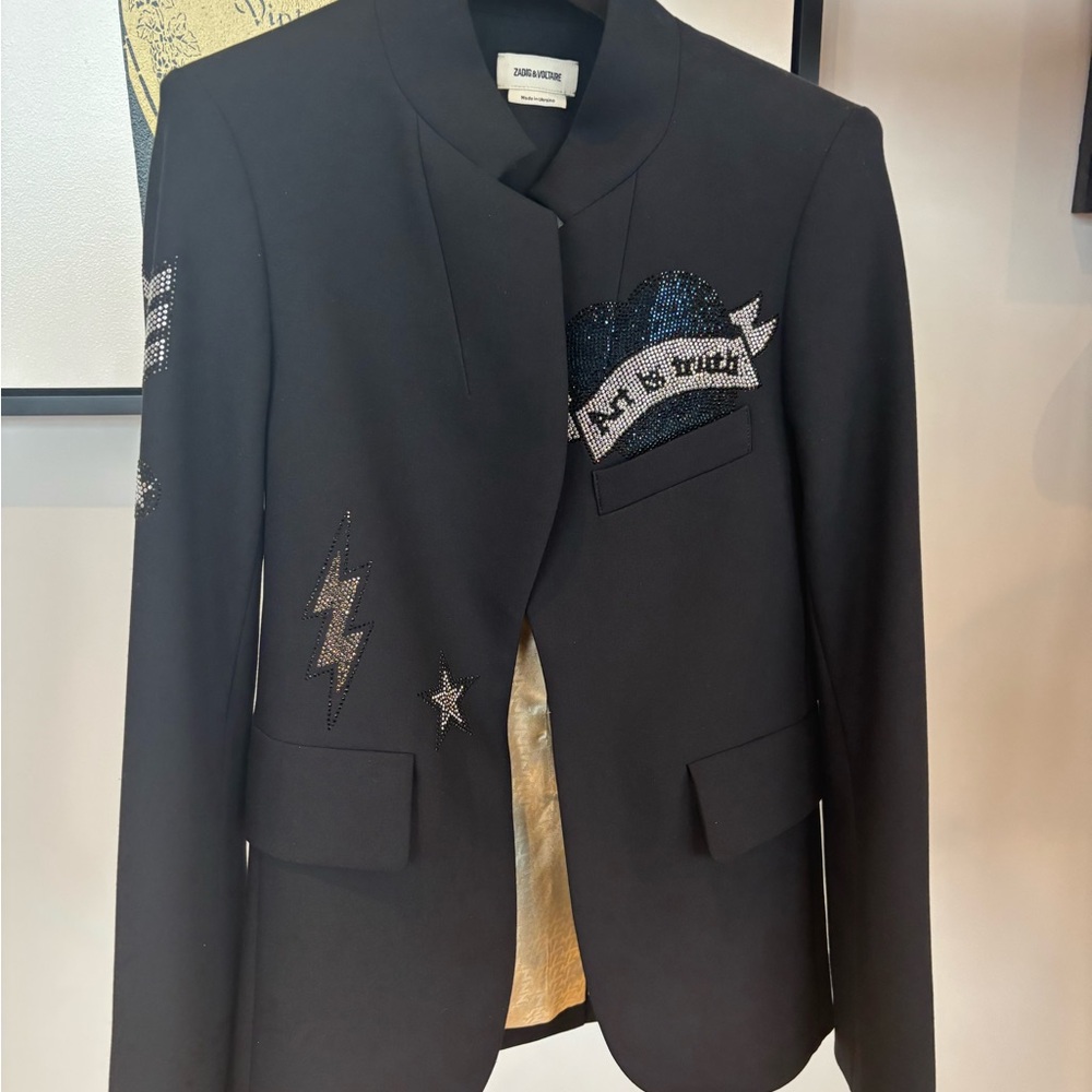Zadig & Voltaire Black Embellished Blazer